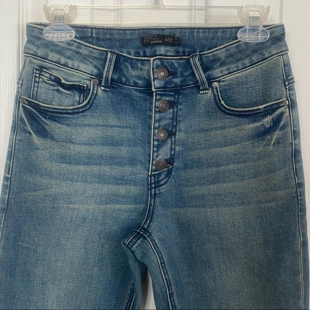 Prana Women's Gram Crop Button Fly Jean Size 4/27 - Picture 2 of 9